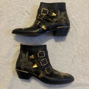 Chloé Susanna studded leather ankle boots